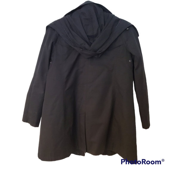 110. Ralph Lauren Black Coat With Removable Hood And Vest - Picture 2 of 8